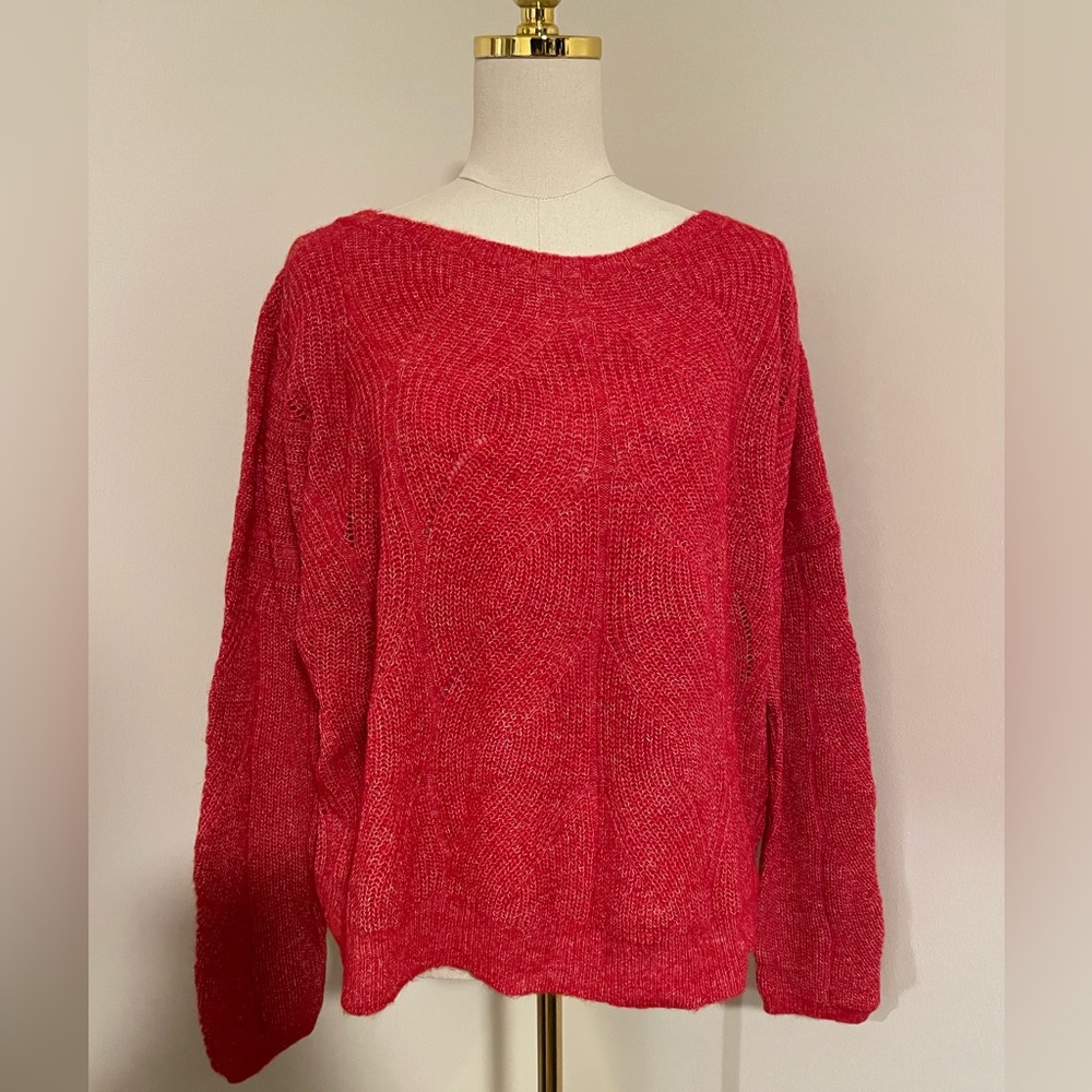Anthropologie sweater NWT Coral color XL